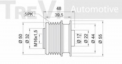 TREVI AUTOMOTIVE ap1014 -  Механизм свободного хода генератора